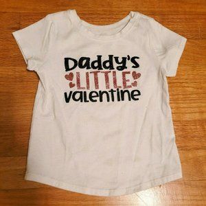 Daddy's Lilttle Valentine Tshirt 2T